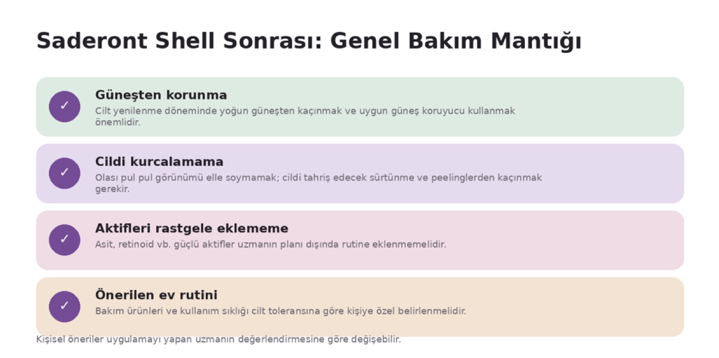 saderont shell sonrası bakım